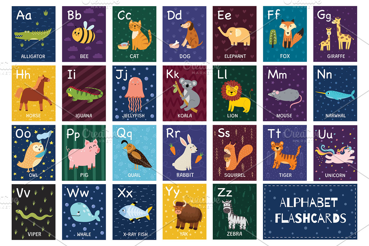 Flashcards for Kids Bundle: 570 in 1, an Education Illustration by Gulnara Sabirova (Photo 35 of 48)