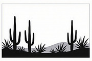 Wild Desert Cactus Scene Set, an Illustration by Creativeshirt (Thumbnail 12 of 15)