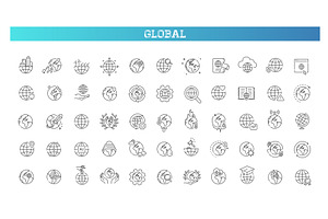 Globe vector icons, an Outline Icon by Tettygreen