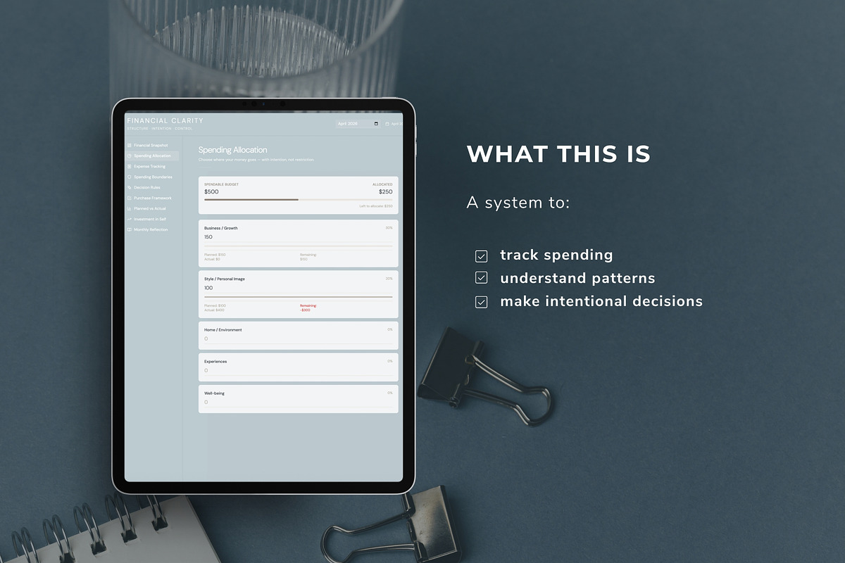 Financial Interactive Planner Canva, an App Template by Studio Suvelle (Photo 3 of 10)