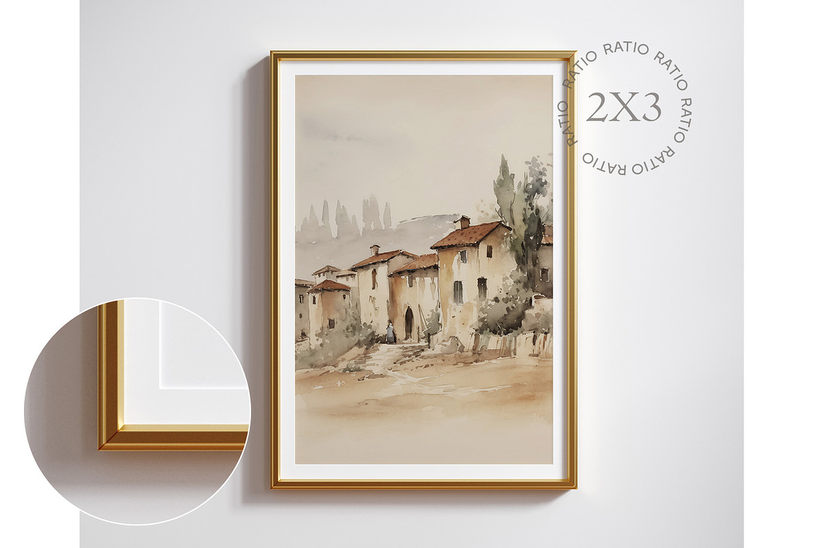 Golden frame mockup close up, an Advertising Mockup by Artjafara (Photo 4 of 4)