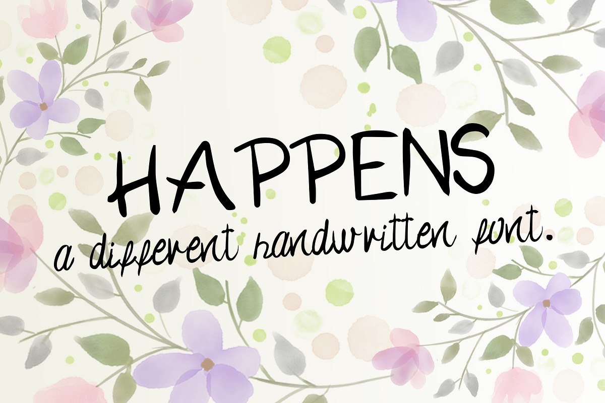 Happens Handwritten Font, a Font by Monkey's Dream Studio (Photo 1 of 4)