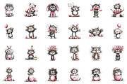 Whimsical Funny Easter Cat Clipart, an Illustration by CreationArt (Thumbnail 5 of 7)