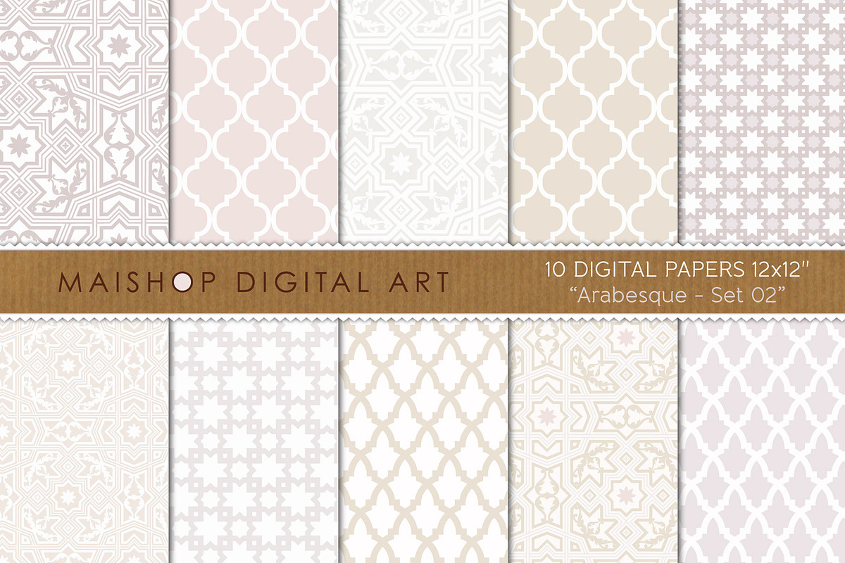 Digital Papers - Arabesque Set 02