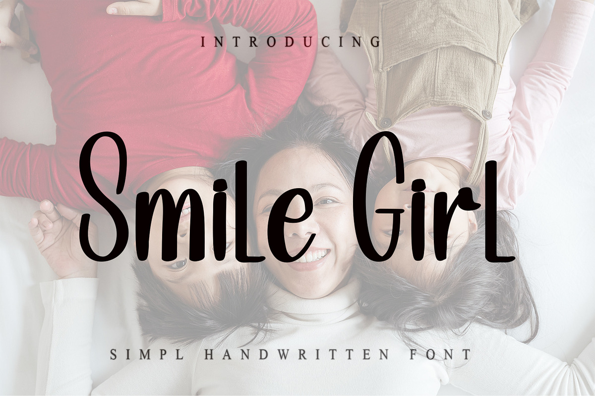 Smile Girls, a Handwritten Font by InermediaSTUDIO (Photo 1 of 6)
