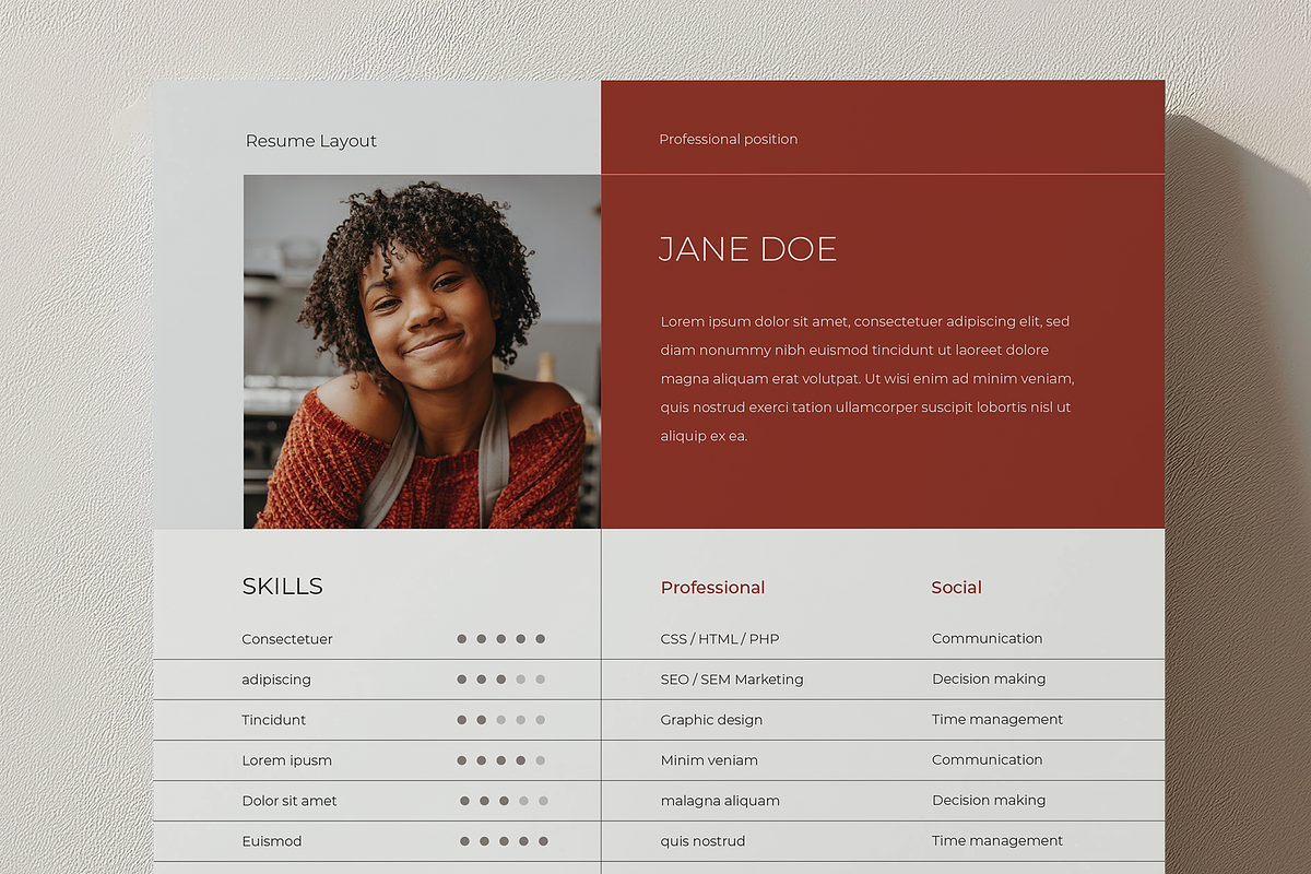 CV Resume Template, a Resume Template by Filip Studio (Photo 4 of 4)