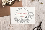 Black Outline Peony Flowers Set, an Illustration by ArtIrisArt (Thumbnail 13 of 13)