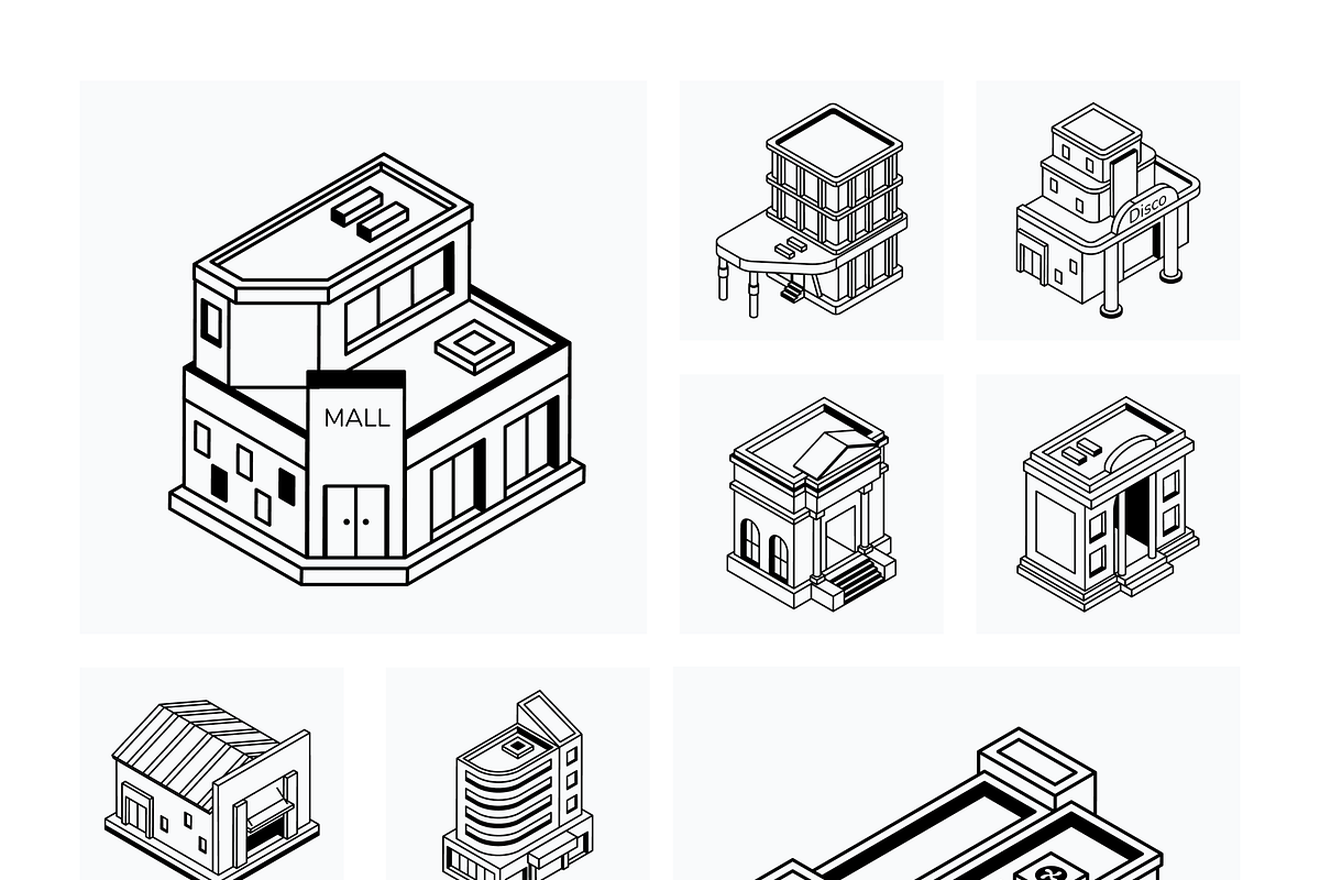 Urban Store Buildings Isometric Icon, a Duotone Icon by Vectors Market (Photo 10 of 10)