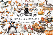 Fall Halloween Goose Sublimation, an Illustration by Designking (Thumbnail 1 of 5)