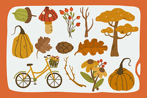 Autumn Season Vector Clipart Pack