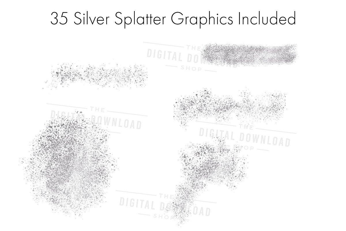 Metallic Paint Splatters Bundle, an Object Graphic by The Digital Download Shop (Photo 6 of 7)