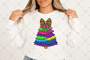 Rainbow Glitter Christmas Tree PNG, an Illustration by Craft Nest (Thumbnail 2 of 6)