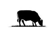 Cow Angus Cattle Grass Silhouette, a Branding & Logo Template by Buqancreative (Thumbnail 8 of 10)