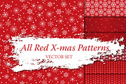 7 Red Christmas Patterns, a Pattern Graphic by Sunny Design (Thumbnail 1 of 4)