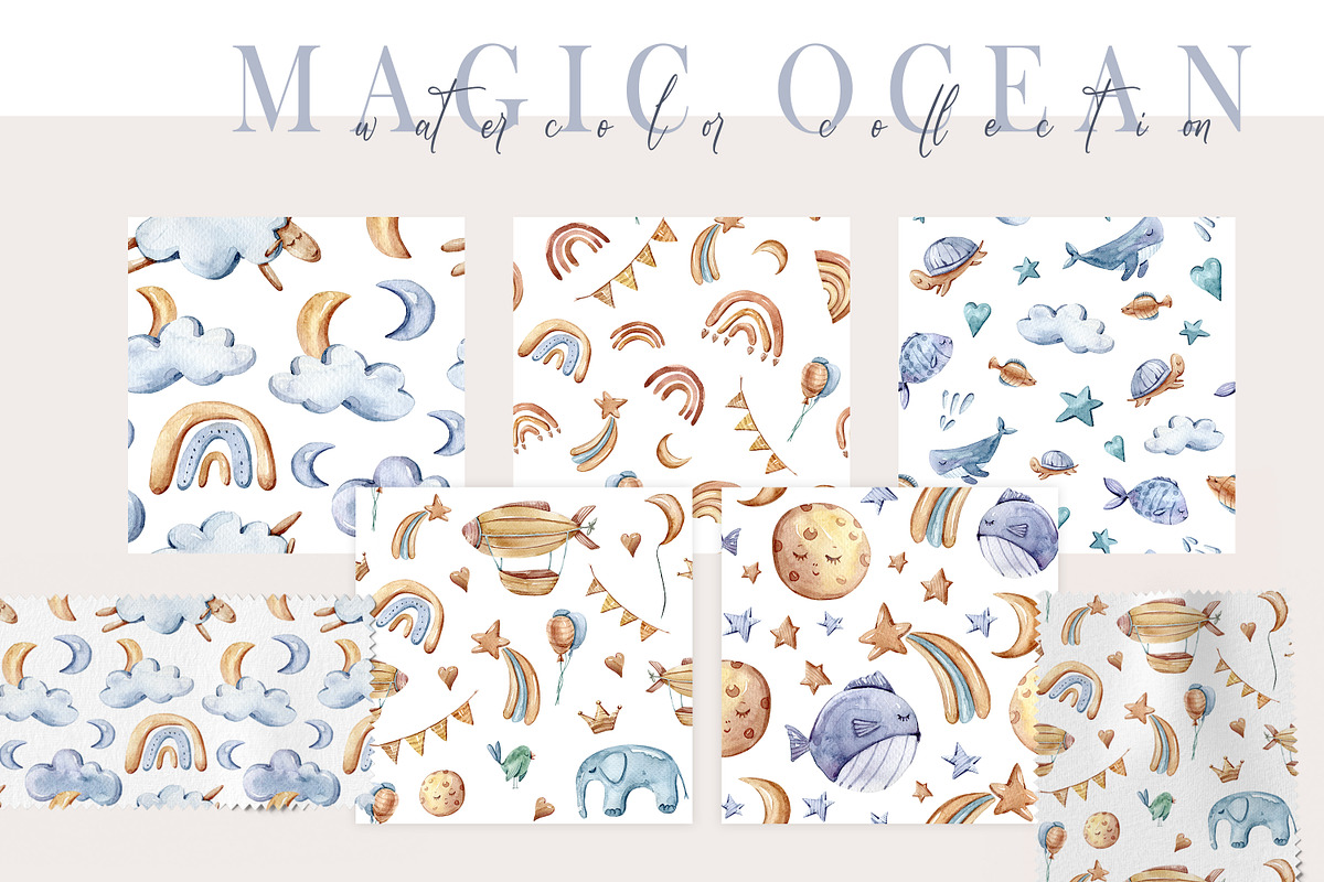 SALE! Watercolor nautical collection, an Animal Illustration by Tiana Geo (Photo 10 of 27)