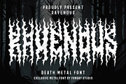 Ravenous - Death Metal Font, a Blackletter Font by Fonday Studio (Thumbnail 1 of 6)