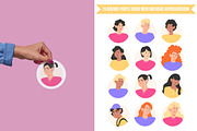 24 Inclusive Flat User Avatars, an Icon by YuskinKot (Thumbnail 2 of 4)