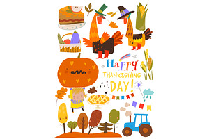 Cute Thanksgiving Set Composed of