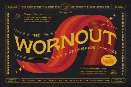 Wornout + Extras, a Sans Serif Font by The Good Store