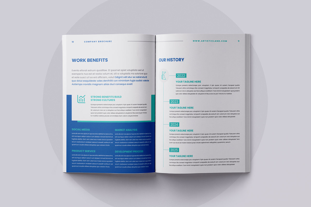 Brochure | Canva, Word, PPTX, IND, a Brochure Template by ArtisticLand (Photo 4 of 7)