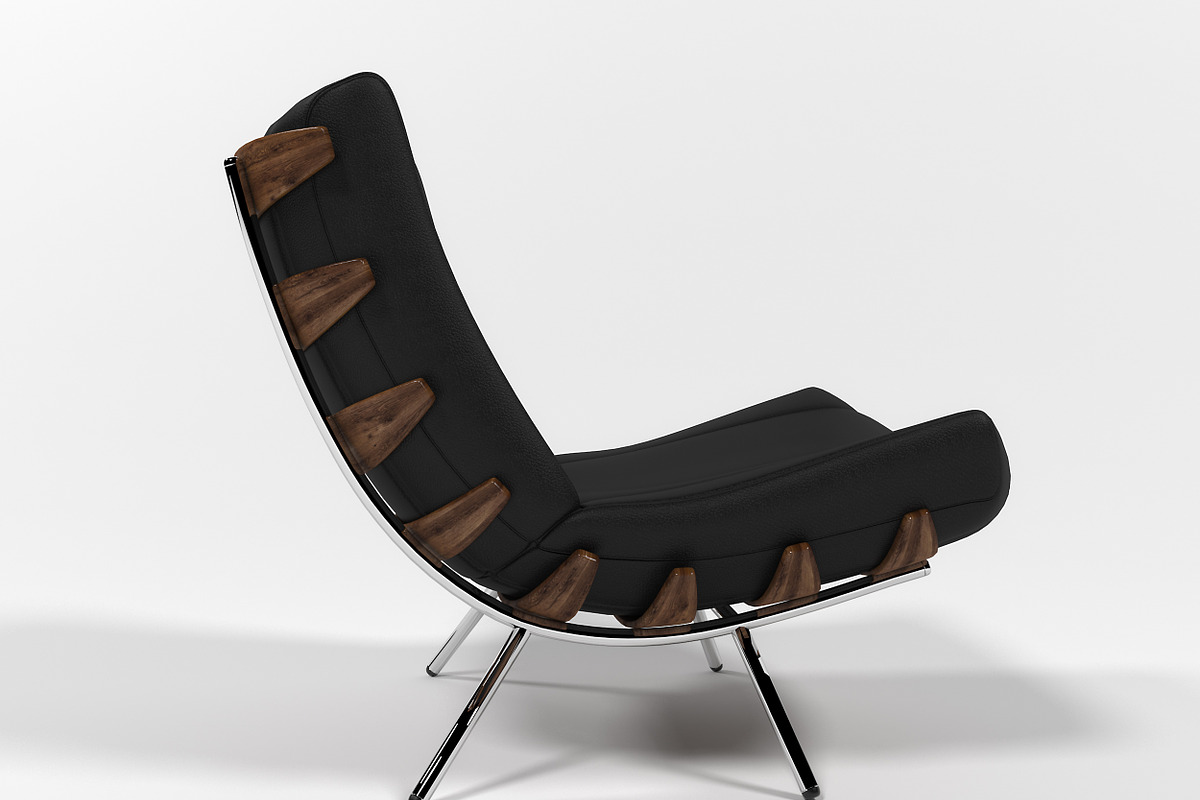1801 Lounge chair, a Furniture 3D Model by inDahouze (Photo 4 of 8)