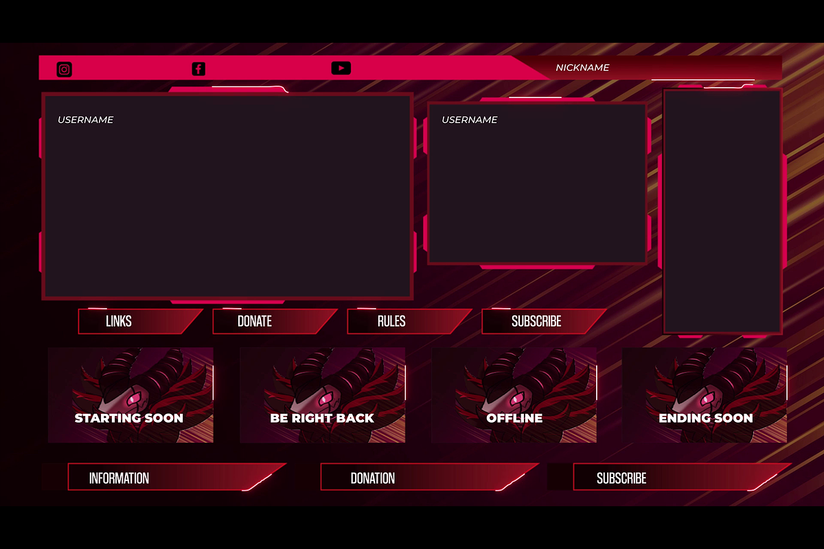 Twitch Overlay - Twitch Gaming Kit, a Branding & Logo Template by Graphix Studio (Photo 1 of 4)