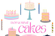 Dopamine Birthday Cakes 37 PNG, a Food Illustration by Oleksandra Illustrates (Thumbnail 1 of 19)