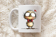 Whimsical Valentine Chick Clipart, an Illustration by OK Design (Thumbnail 5 of 6)