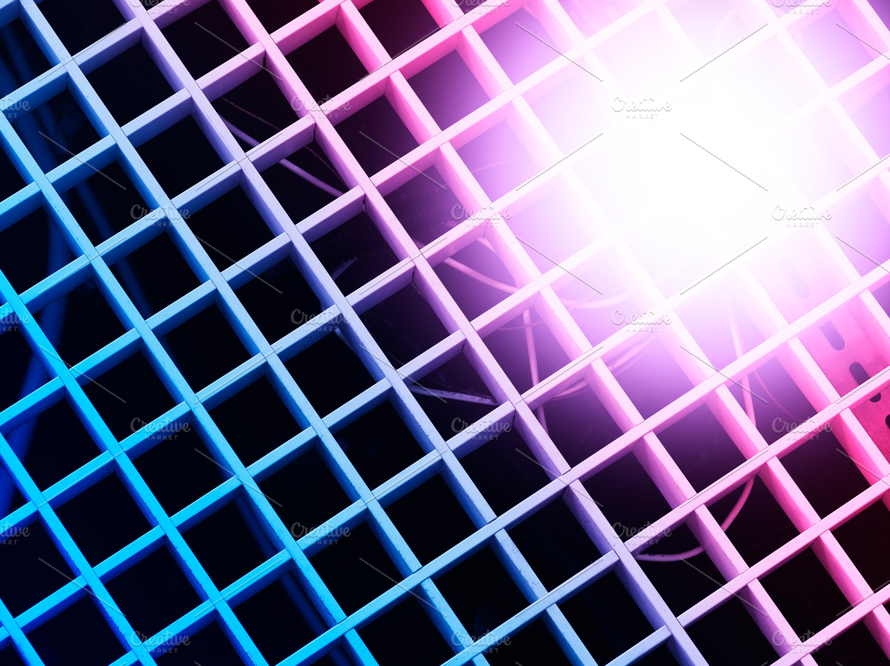 Light leak on office ceiling backgro, an Architecture Photo by RETROWAVE '88