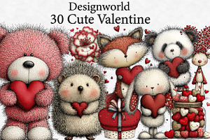 cute Valentine clipart, an Illustration by Designworld