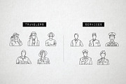60 Travel Icons - Traveler Avatars, an Outline Icon by Hatch Design Workshop (Thumbnail 6 of 10)