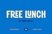 Free Lunch — Vintage lettering font, a Sans Serif Font by SimpleBits® (Thumbnail 1 of 4)