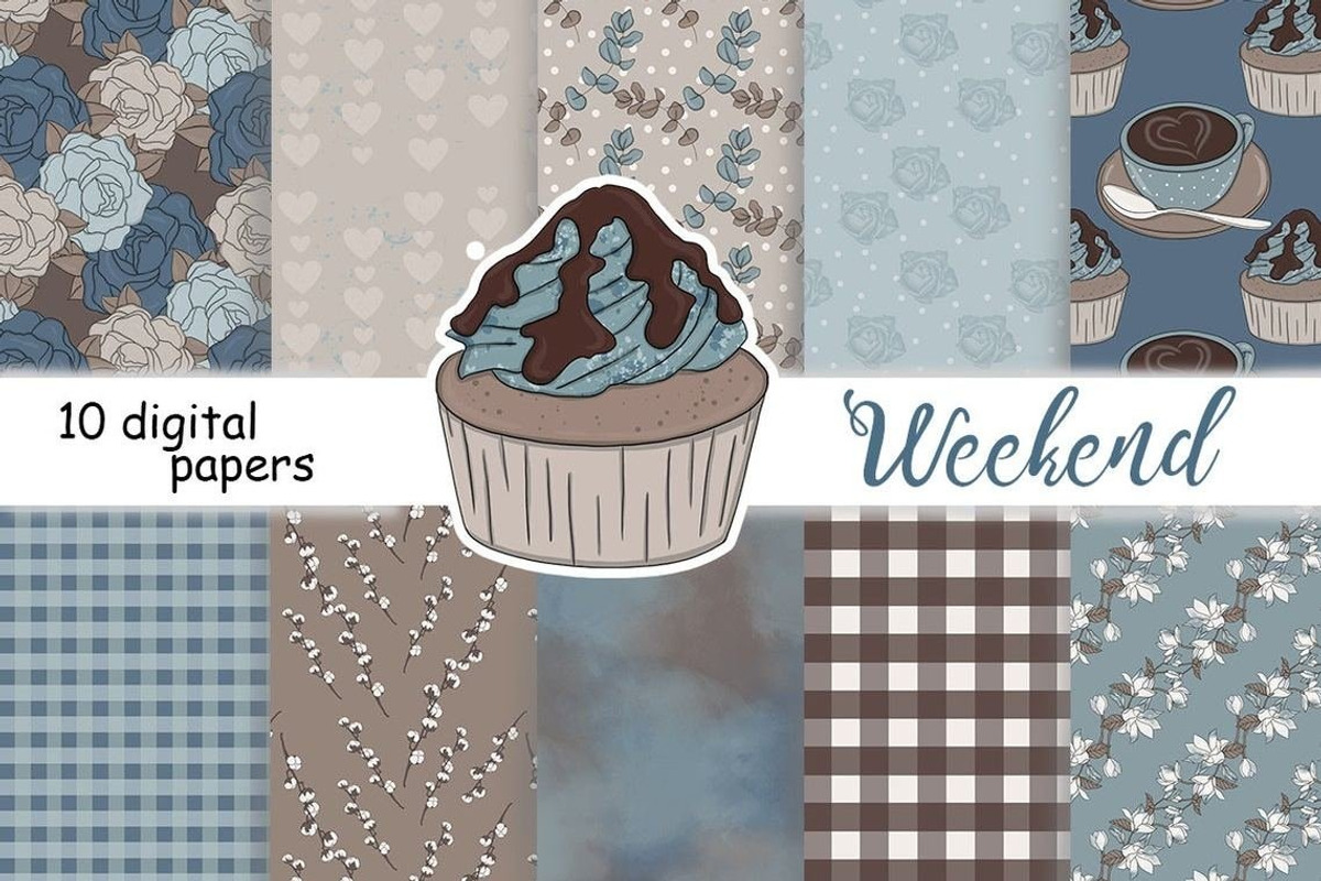 Weekend Pattern, a Pattern Graphic by GlamArtZhanna (Photo 3 of 3)