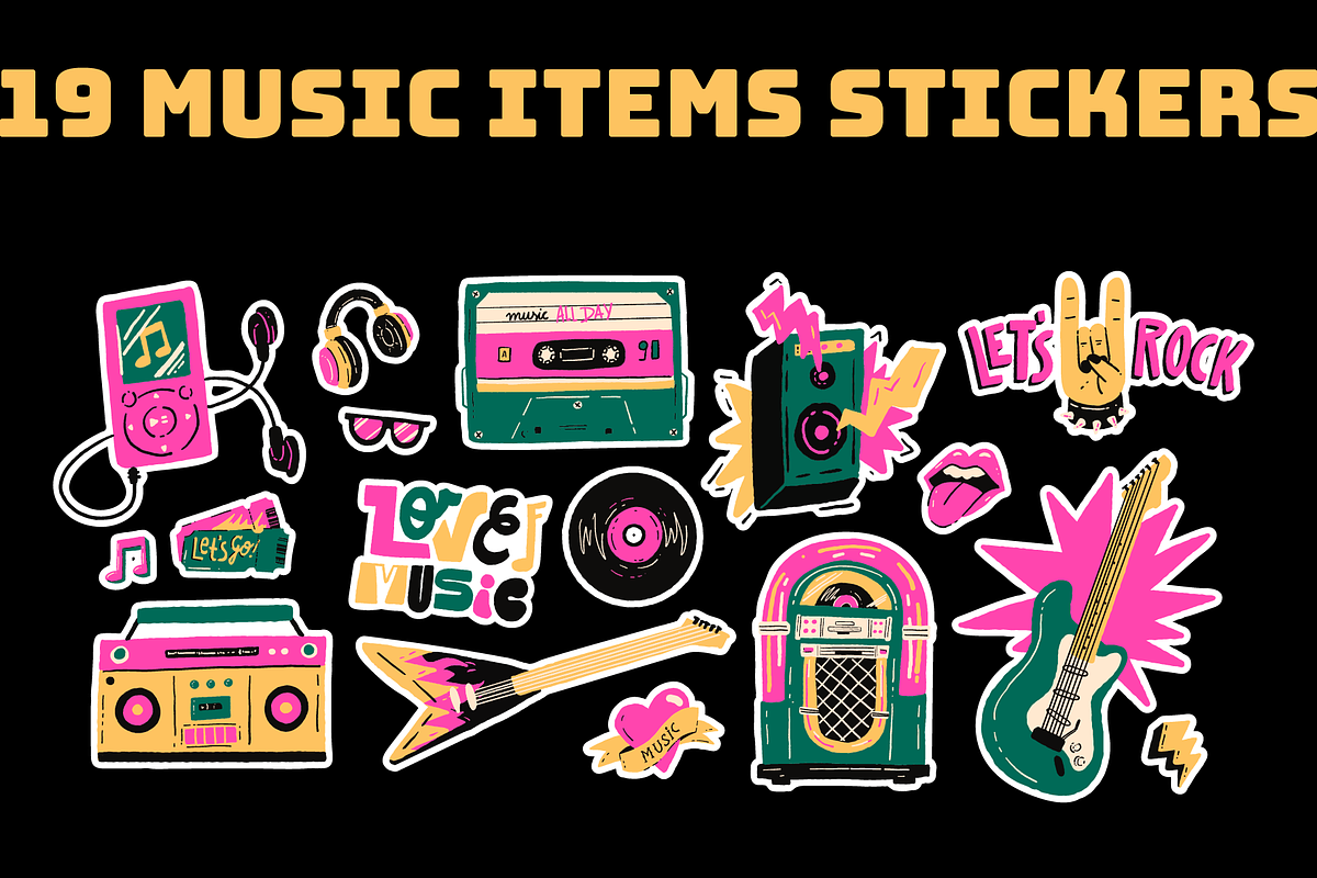 Music Illustrations Vector Set, an Illustration by HeyLuisa (Photo 5 of 9)