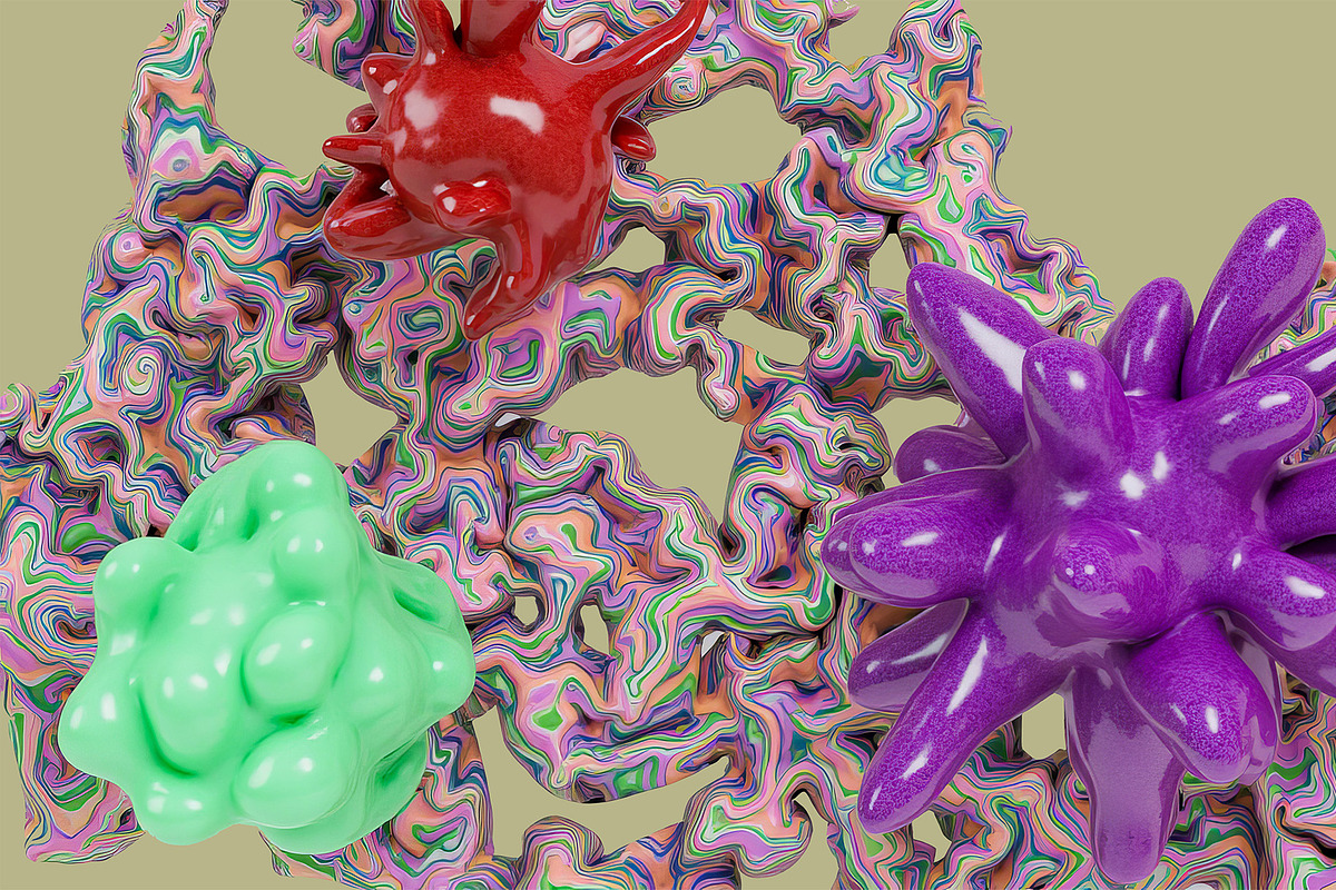 Abstract Organic 3D Shapes, a Decorative Illustration by StockVerse Creative (Photo 2 of 4)
