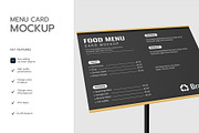 Modern Menu Card Mockup, a Product Mockup by graphypix (Thumbnail 2 of 4)