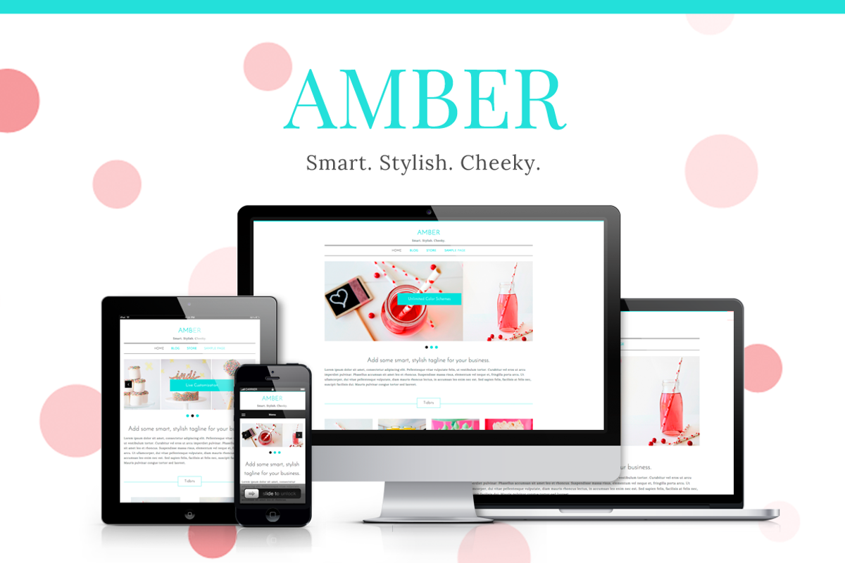 Amber - Girlish WP Theme 30% OFF, a WordPress Template by IdeaBox Themes (Photo 1 of 5)