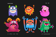 Monster Pack - 135 Cute Monsters, a Decorative Illustration by D R A W K M A N (Thumbnail 4 of 30)