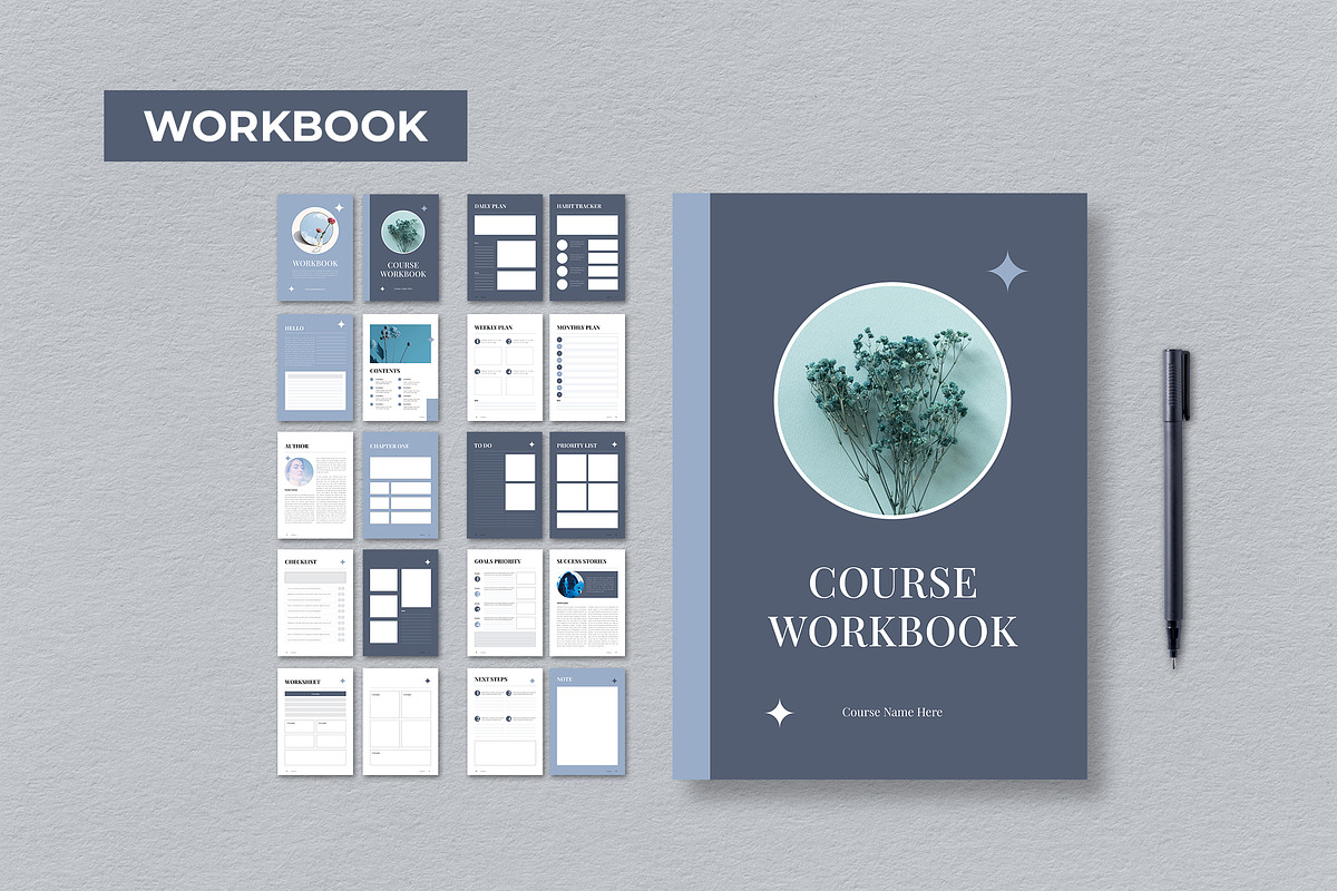 Daily Planner Simple Workbook, a Brochure Template by UICreative (Photo 1 of 5)