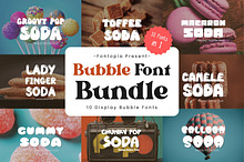 10 Display Bubble Fonts Bundle