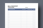 Monthly Bill Tracker Payment Planner, a Brochure Template by Niofix (Thumbnail 1 of 5)