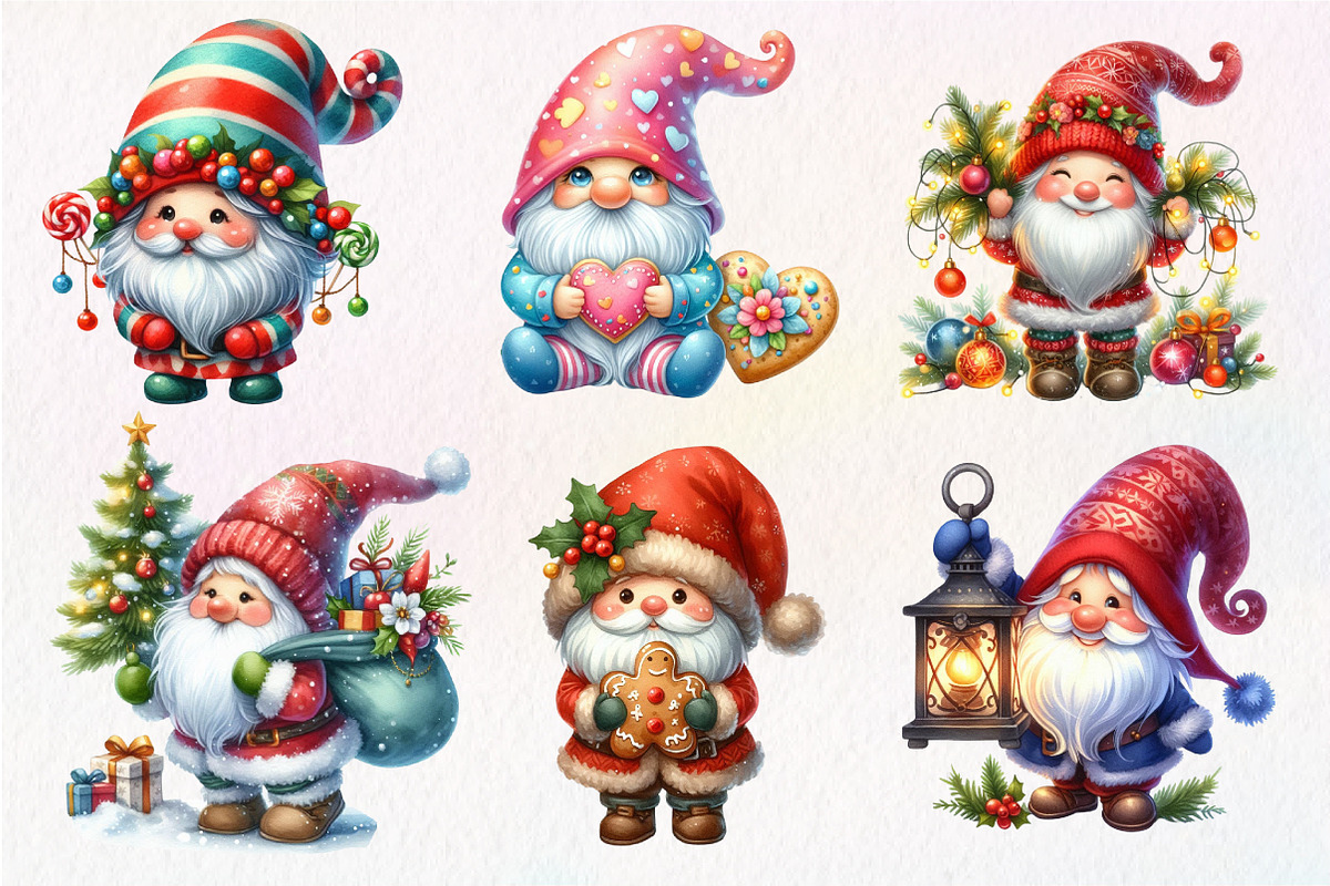Cute Christmas Gnome Sublimation, an Illustration by Dream Creation (Photo 2 of 7)