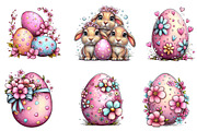 Happy Easter Eggs Clipart, an Illustration by Dream Creation (Thumbnail 2 of 6)