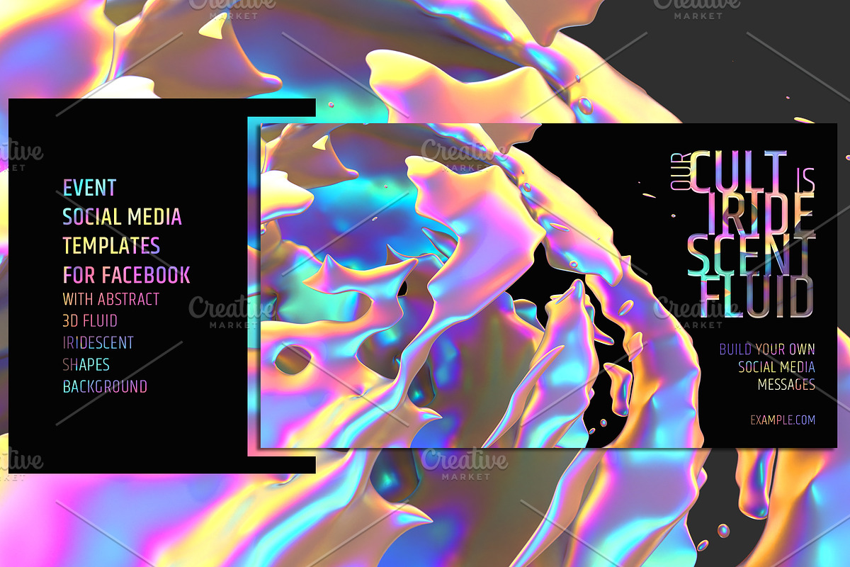 Abstract 3D Fluid Banners Template, a Social Media Template by Black Cat Studio (Photo 1 of 7)