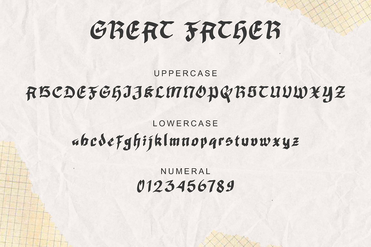 Great Father, a Blackletter Font by Yoga Letter (Photo 5 of 6)