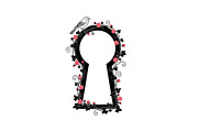 Floral Keyhole Frame SVG Bundle, an Illustration by Designs_River (Thumbnail 17 of 31)