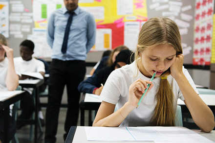Students in school, a Photo by rawpixel