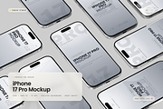 iPhone 17 Pro Mockup, an iPhone Mockup by Toasin Studio (Thumbnail 1 of 7)