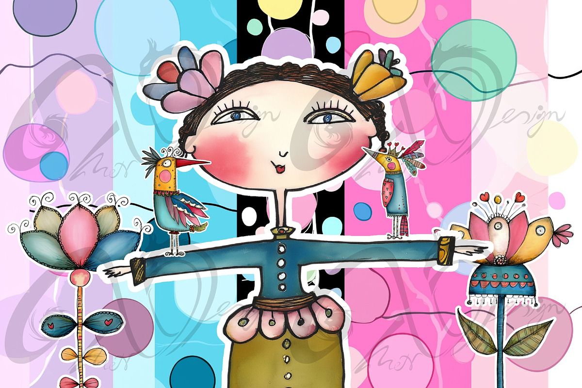 Pastel Playtime: Whimsical kit, a Person Illustration by NiiiNArt (Photo 3 of 7)