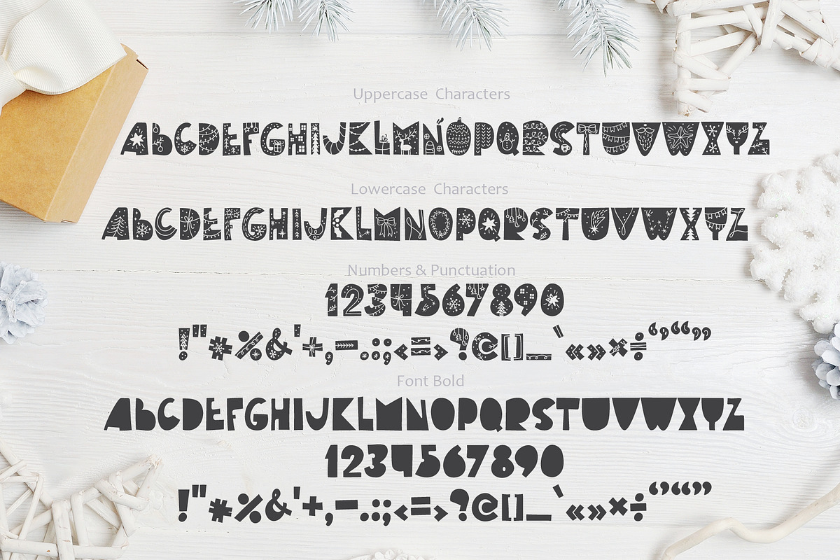 Christmas Nordic Font, a Sans Serif Font by Happy Letters (Photo 3 of 10)